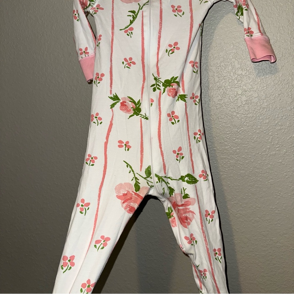 The Beaufort Bonnet Company Pink & White Zipper Onesie - Picture 4 of 4
